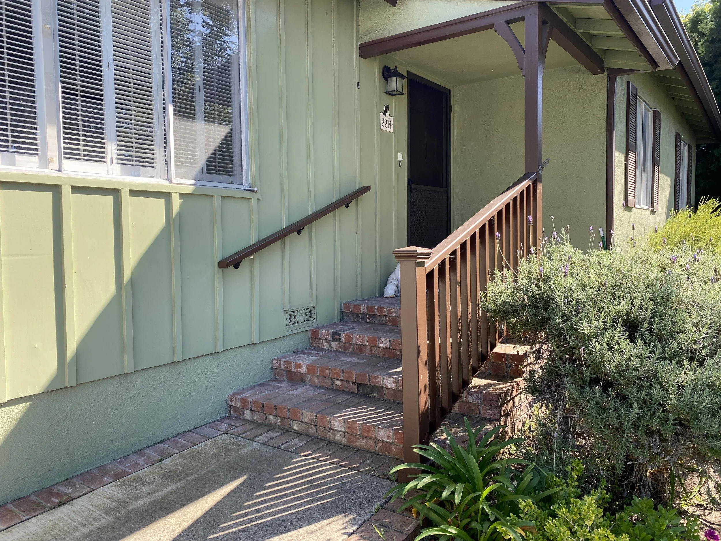 Wood Porch Step Railing