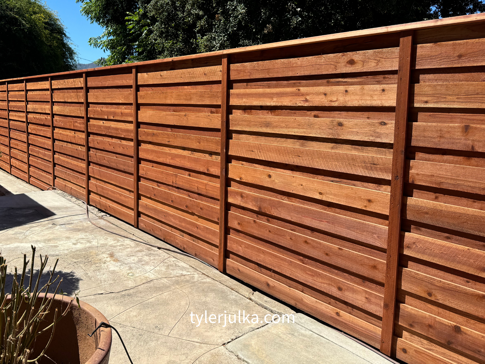 Con Common | Horizontal Board on Board Fence — Burbank