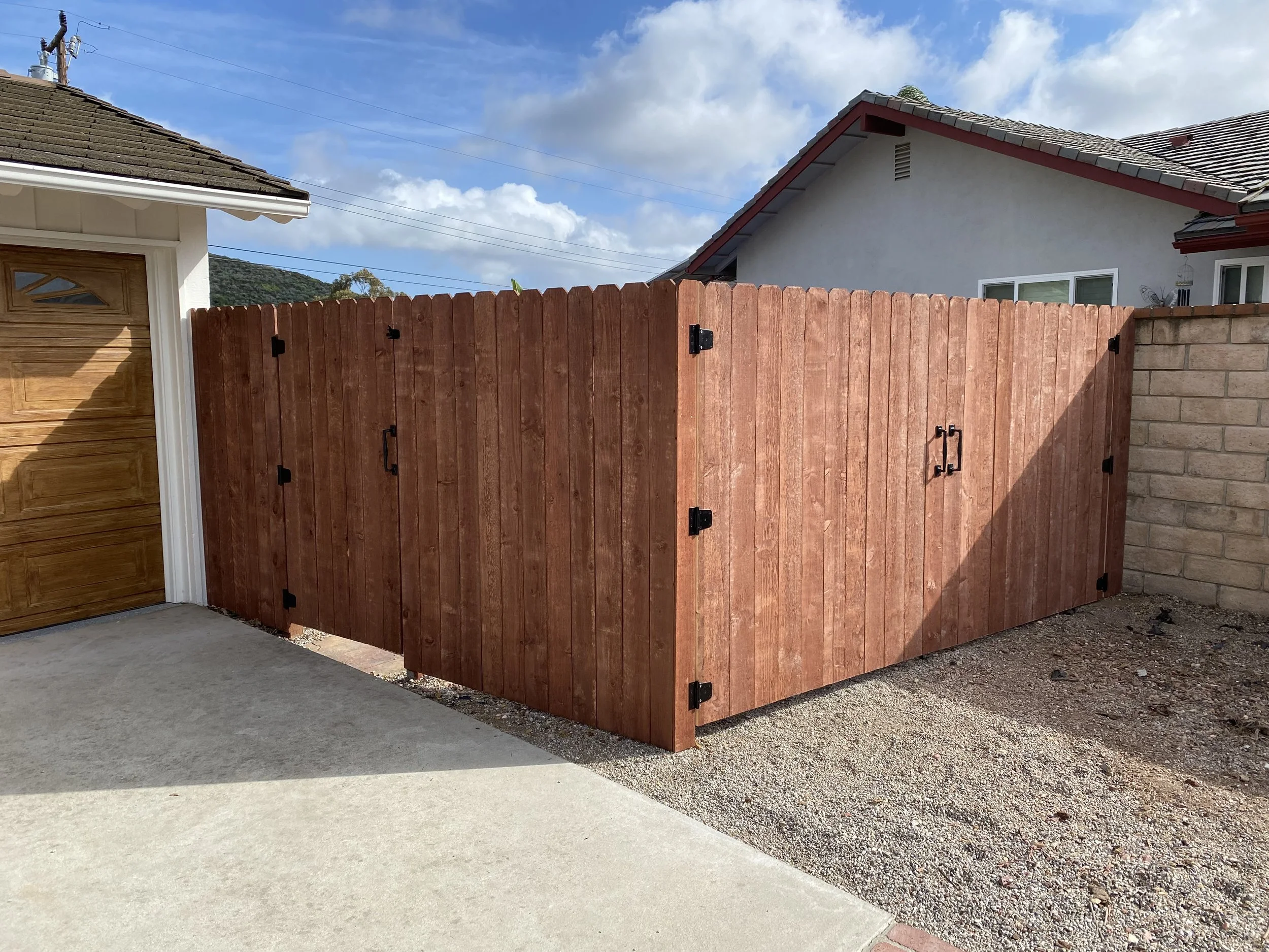 Dog Ear Wood Privacy Fence and Gates