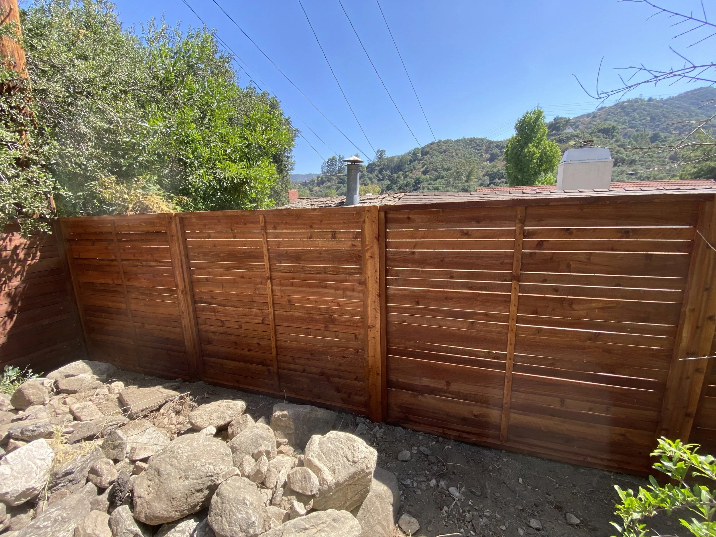 Cedar Horizontal Privacy Fence
