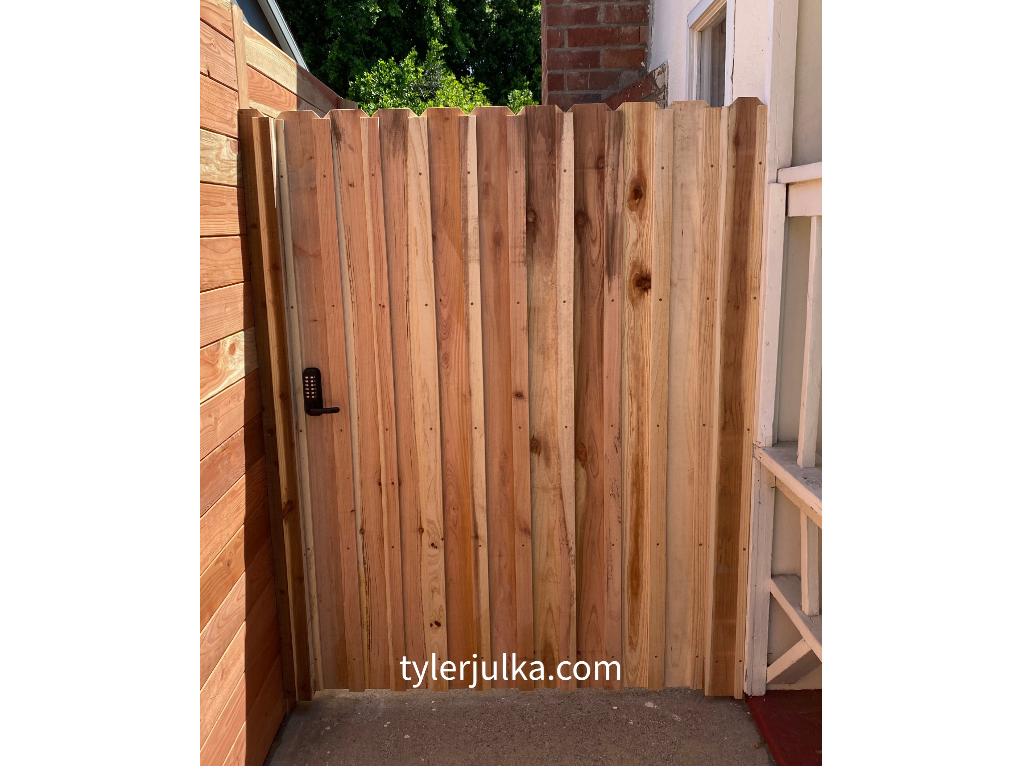 Cedar | Dog-Ear Board & Batten Entry Gate — Sherman Oaks