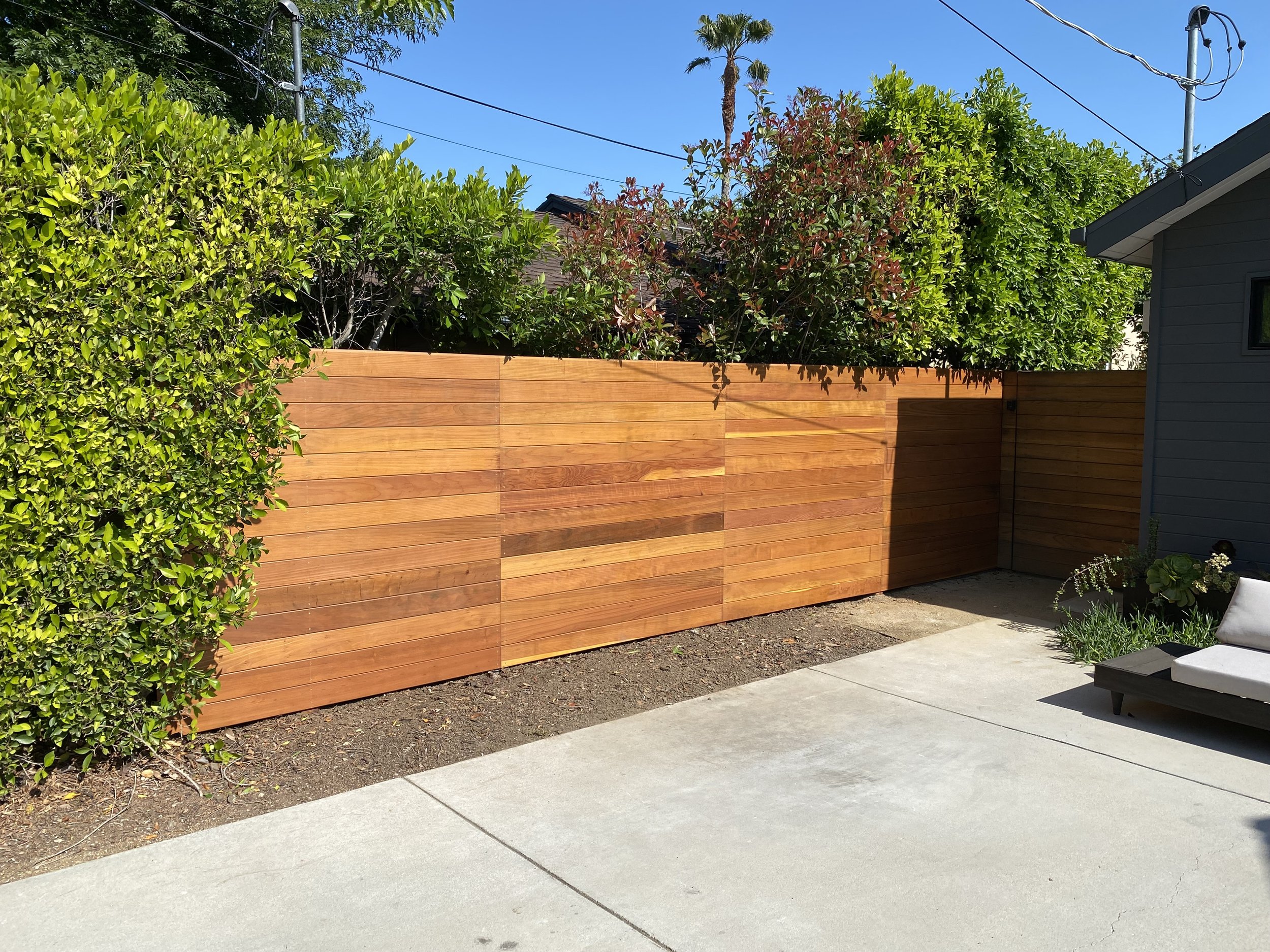Redwood Horizontal Privacy Fence