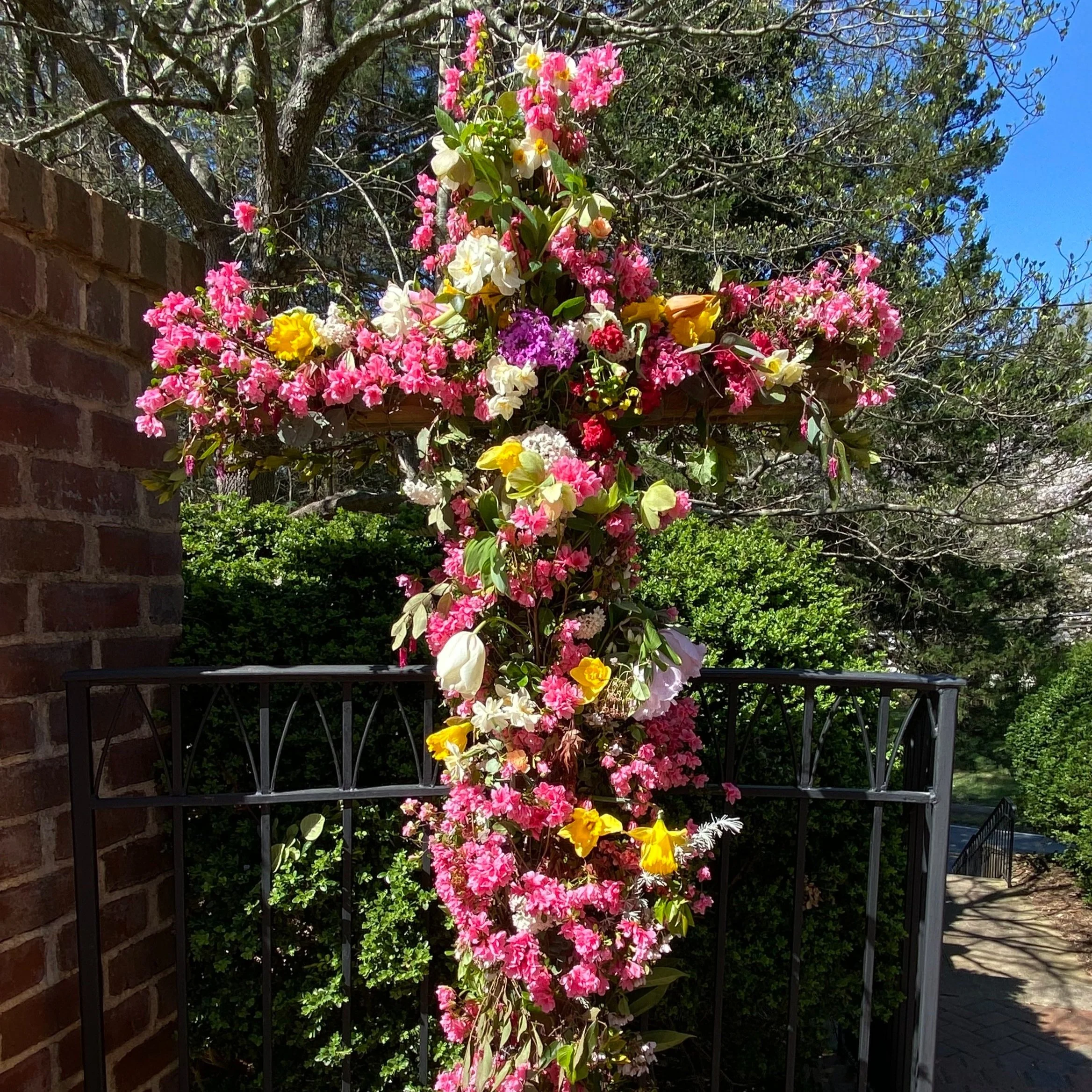 Flowering the Cross on Easter Sunday, April 20
