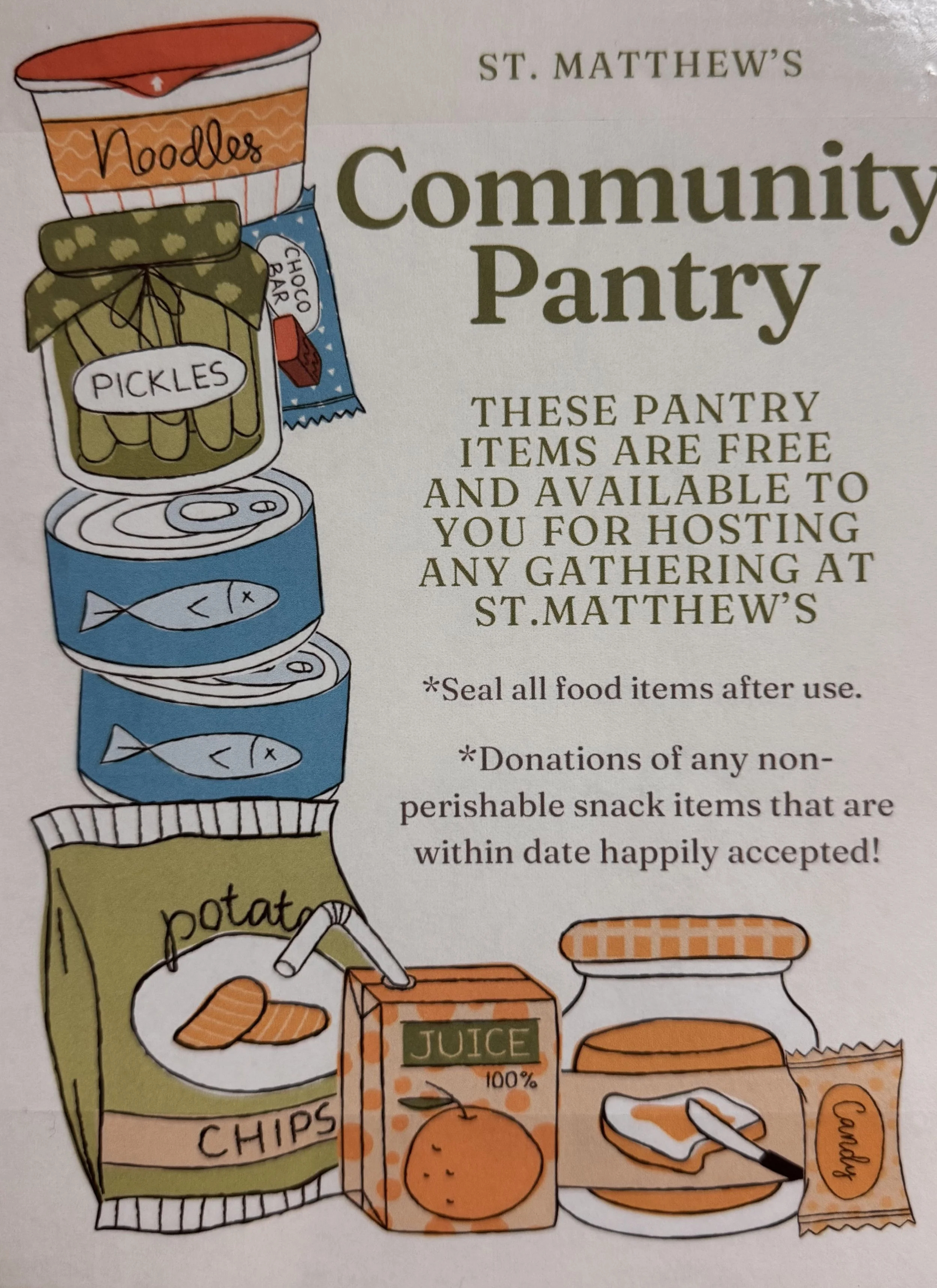 New “Community Pantry” for SM Events!