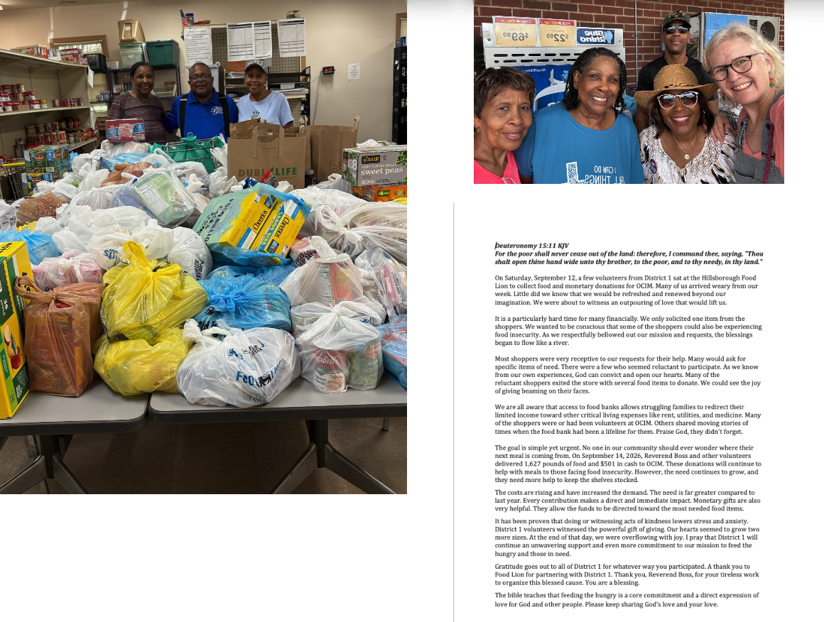 Heaven Practice OCIM Food Drive a Success