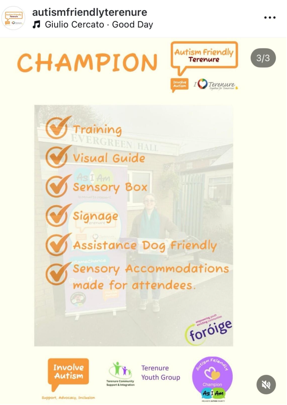 Terenure Youth Group is an Autism Friendly Town Champion