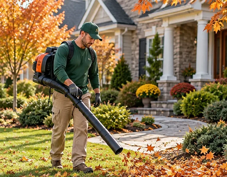 Professional fall cleanup and leaf removal in Central Ohio