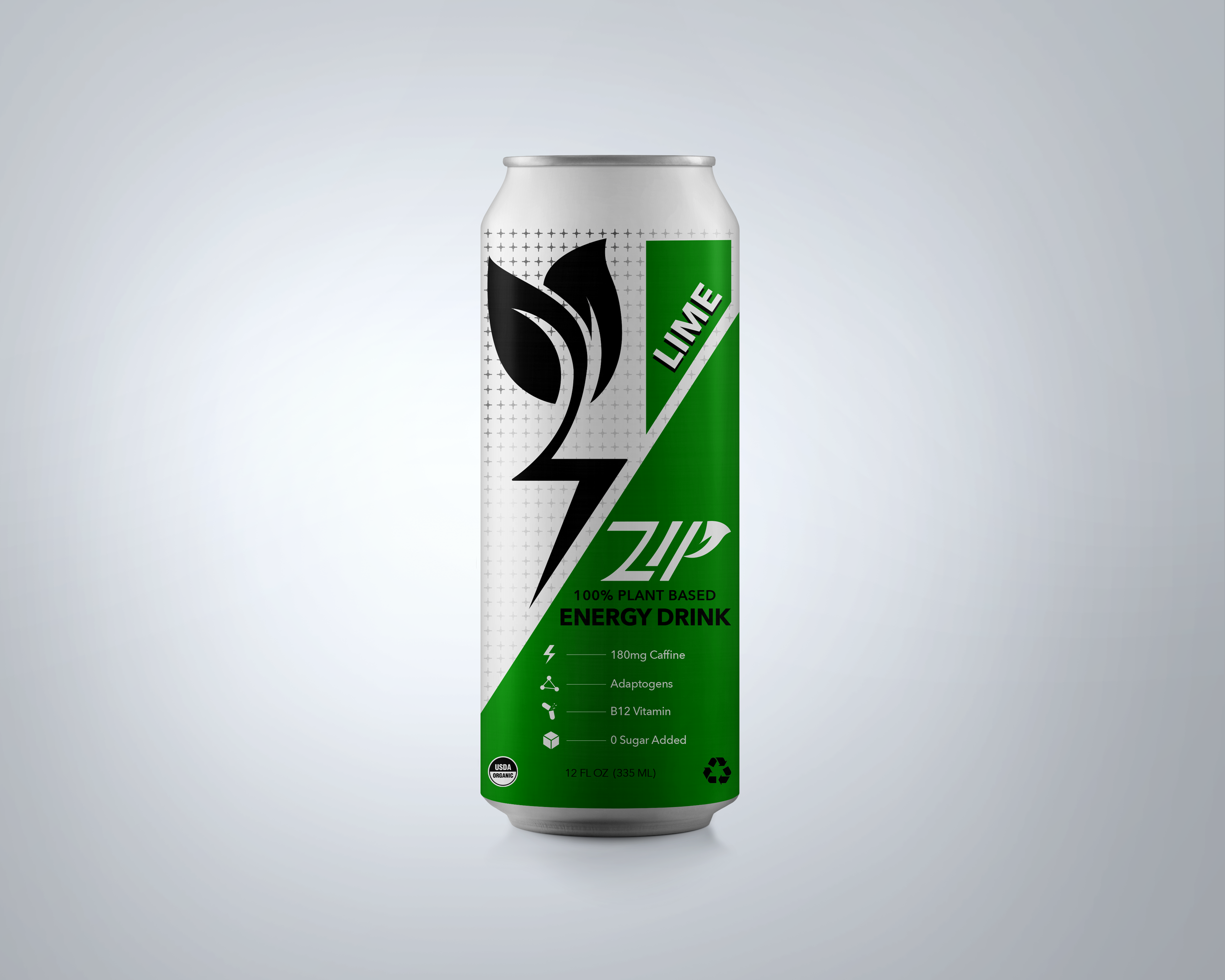 Zip Energy Drink — Zip Can Mockup Lime