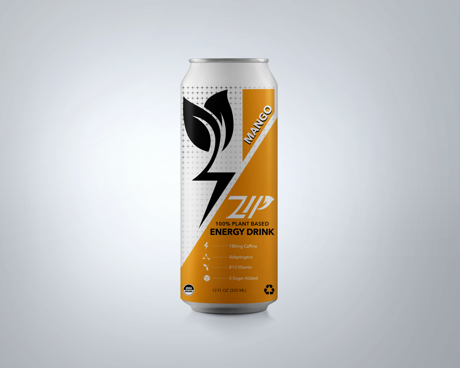 Zip Energy Drink — Zip Can Mockup Mango_