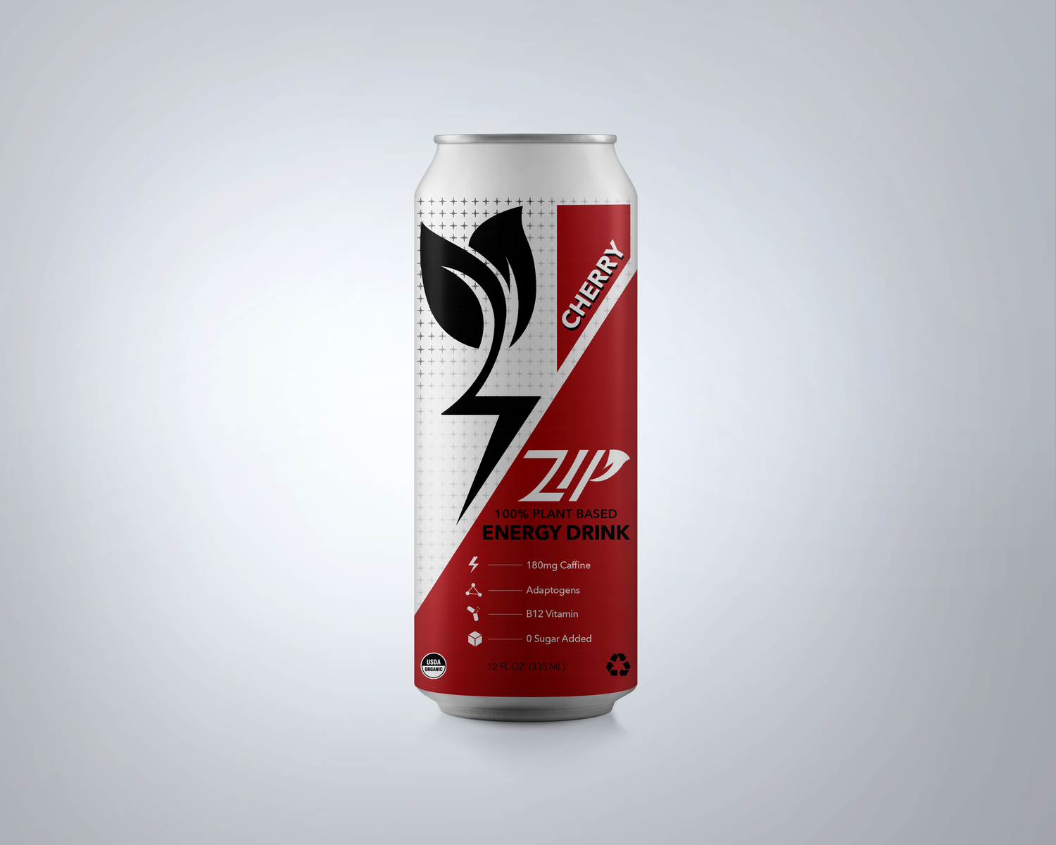 Zip Energy Drink — Zip Can Mockup Cherry