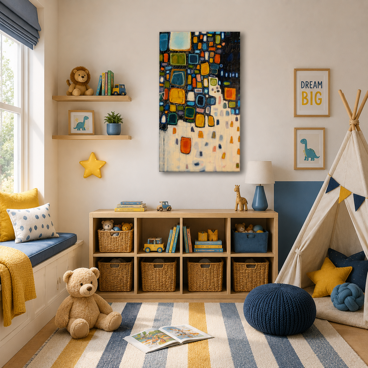 Moonlight Geometry kids room.png