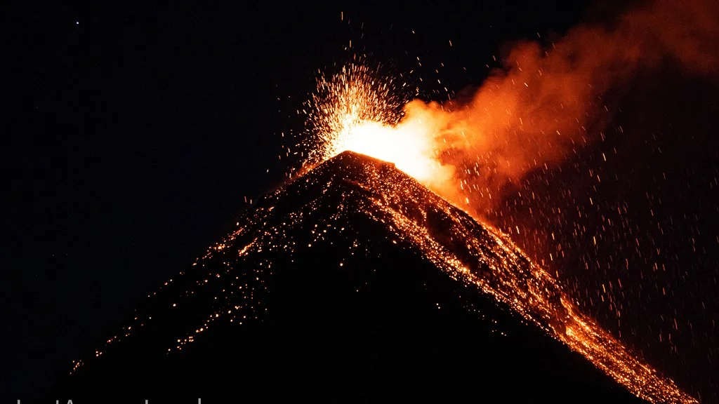 Volcano de Fuego erupting in Guatemala