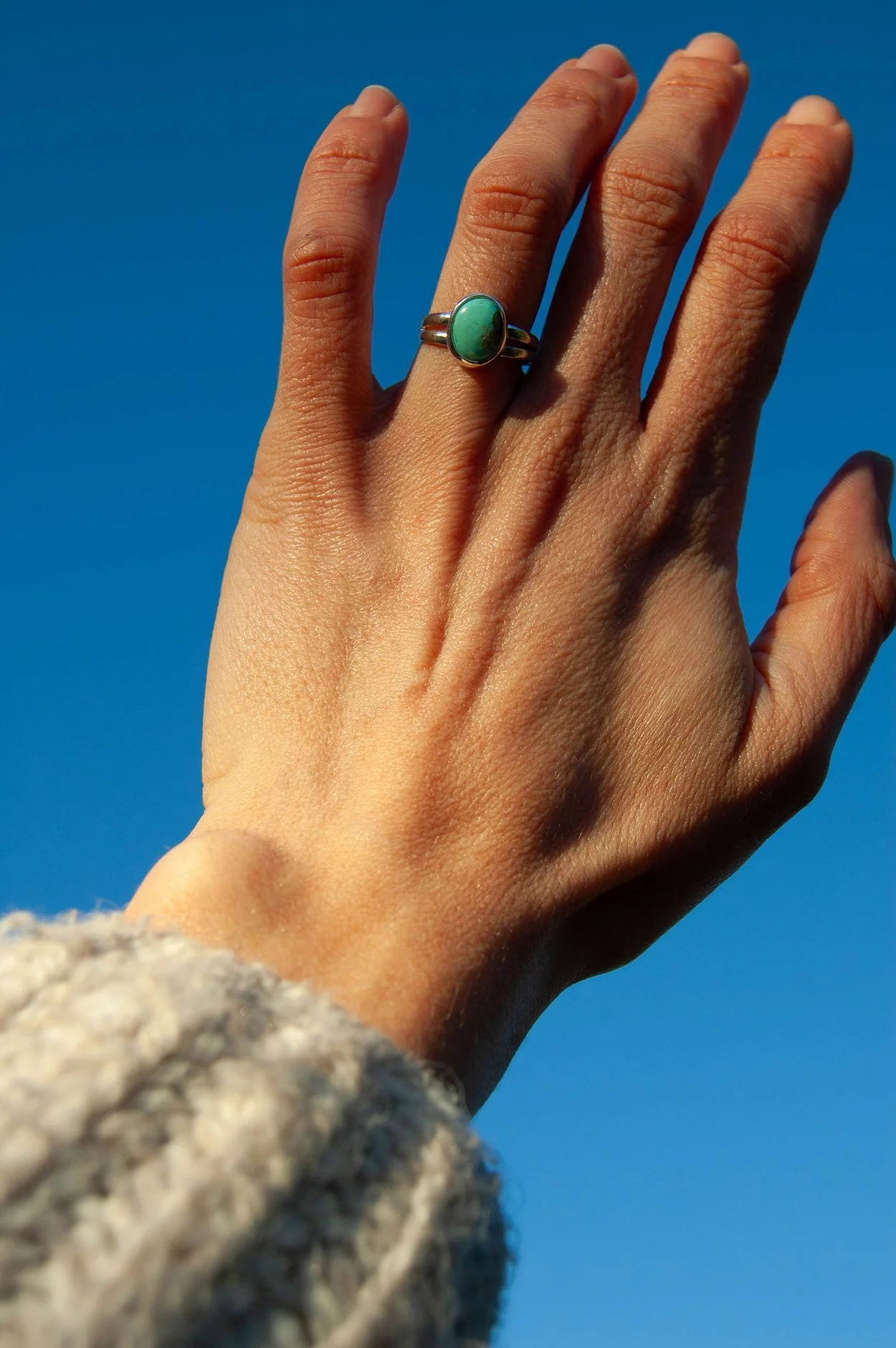 anillo con turquesa hecho a tu medida