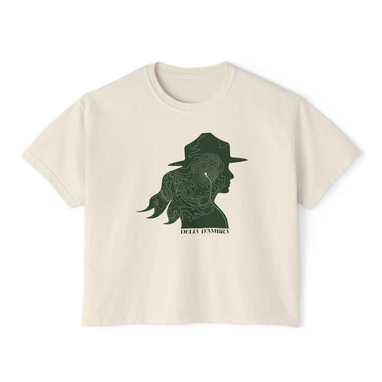 Topography Silhouette Women's Boxy Tee — Delia D'Ambra
