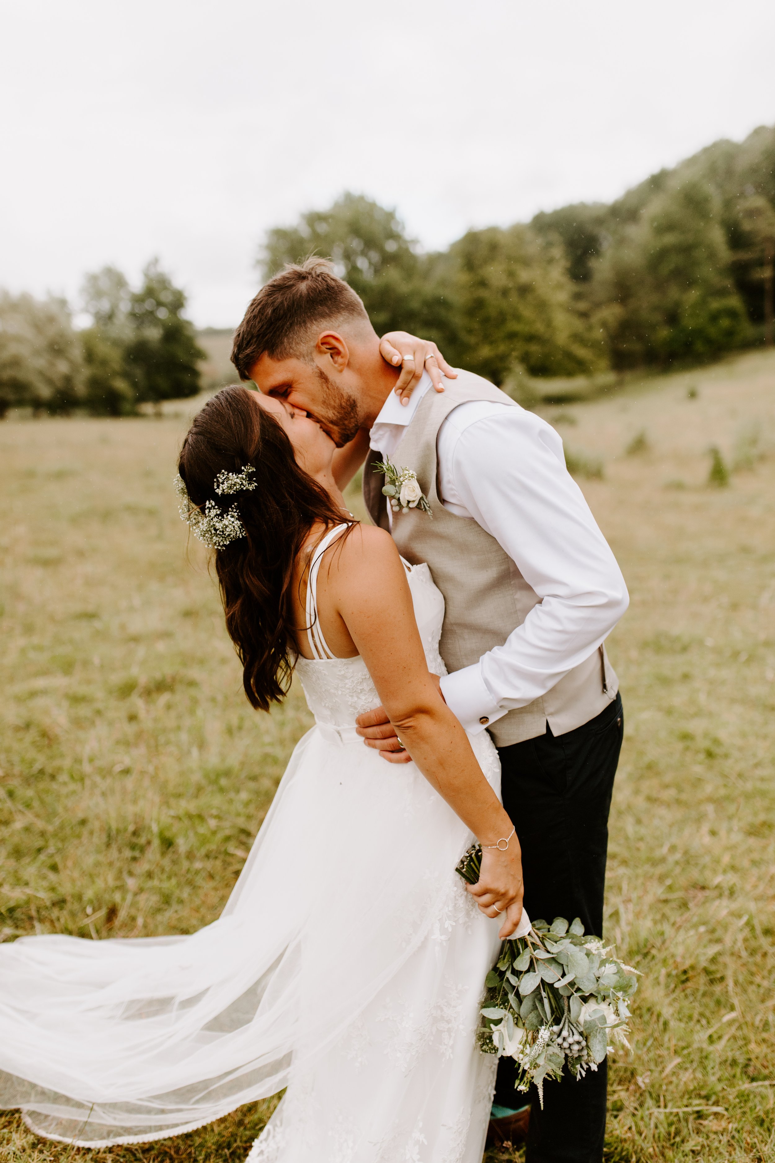 dorset wedding ceremony photography bride and groom