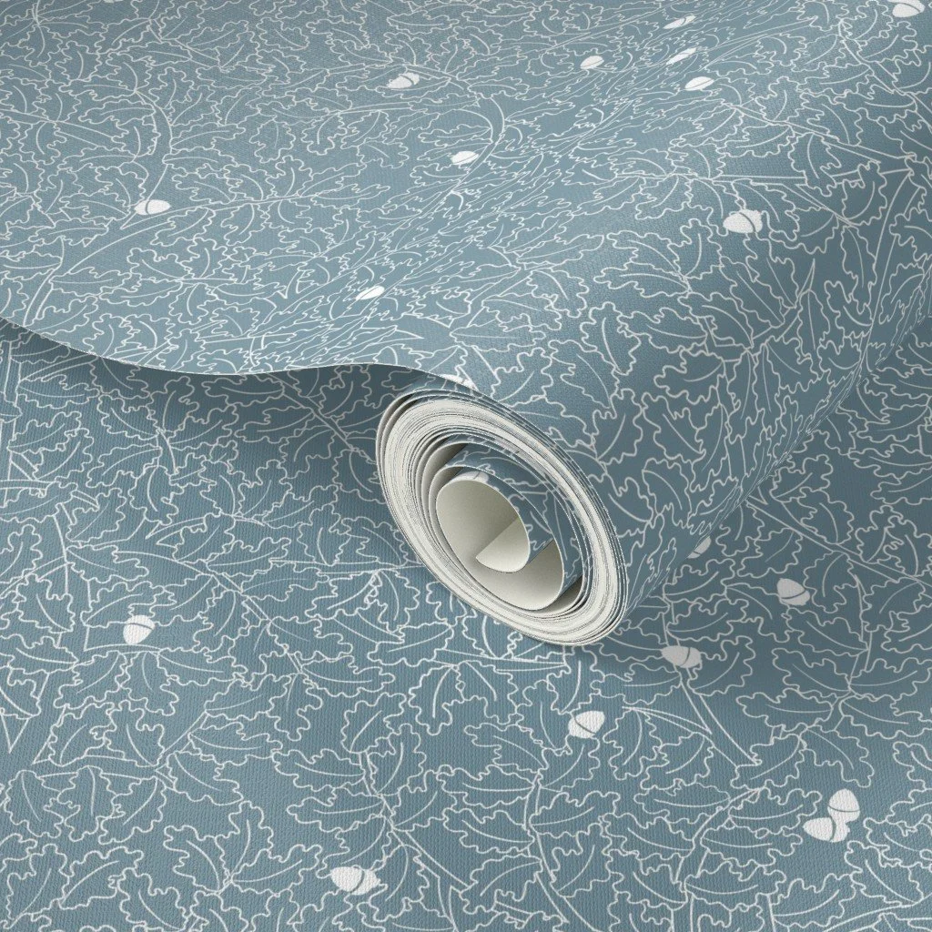Electric Eye Surface Pattern Design Oak Tree Slate Blue Wallpaper.jpeg