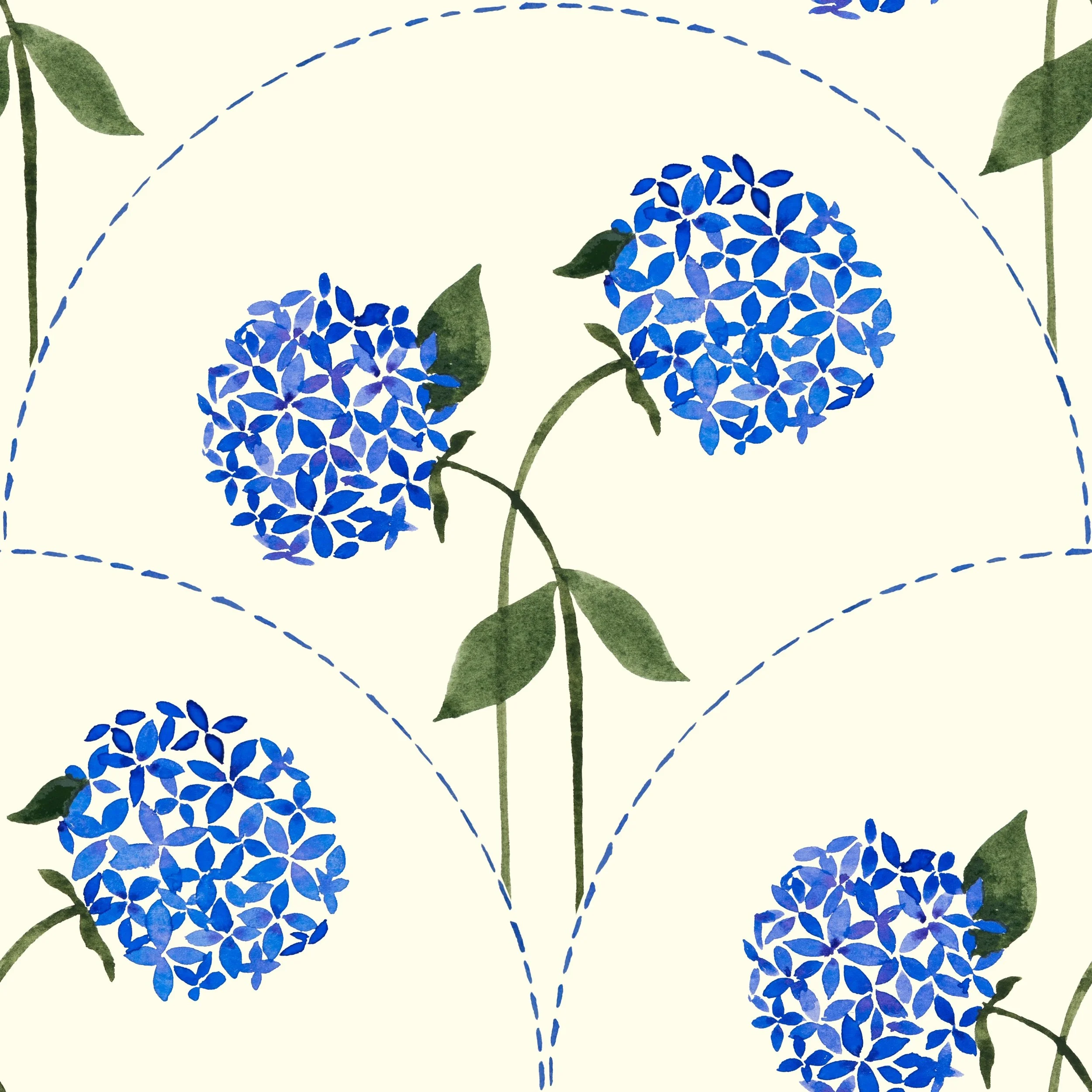 Blue Hydrangea Scallop - Large
