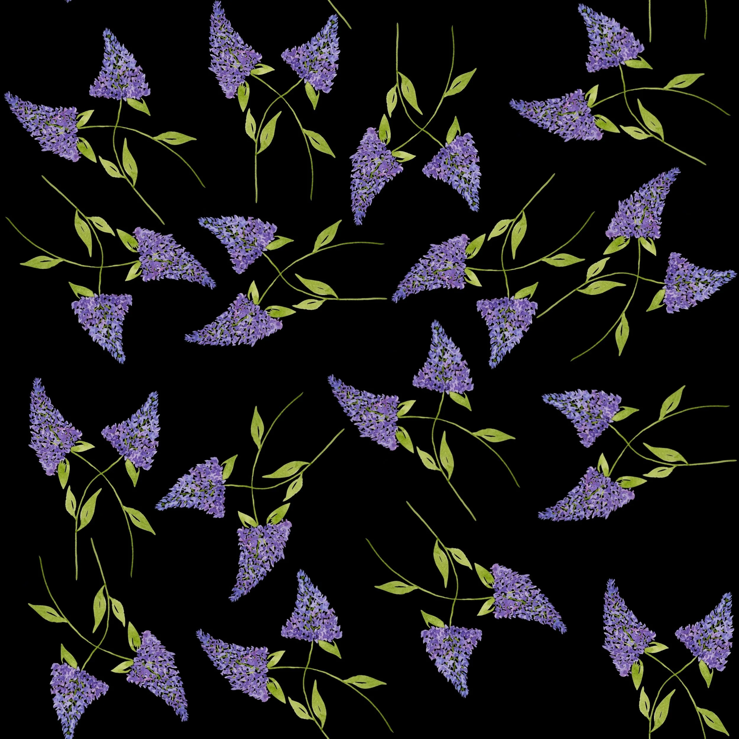 Tossed Lilac Blooms - Large