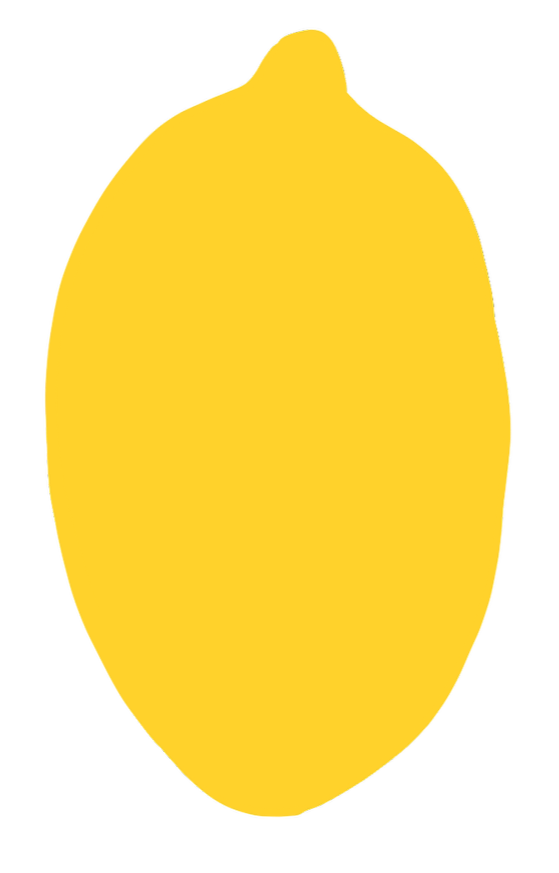Yellow lemon with a small protrusion at the top against a black background.