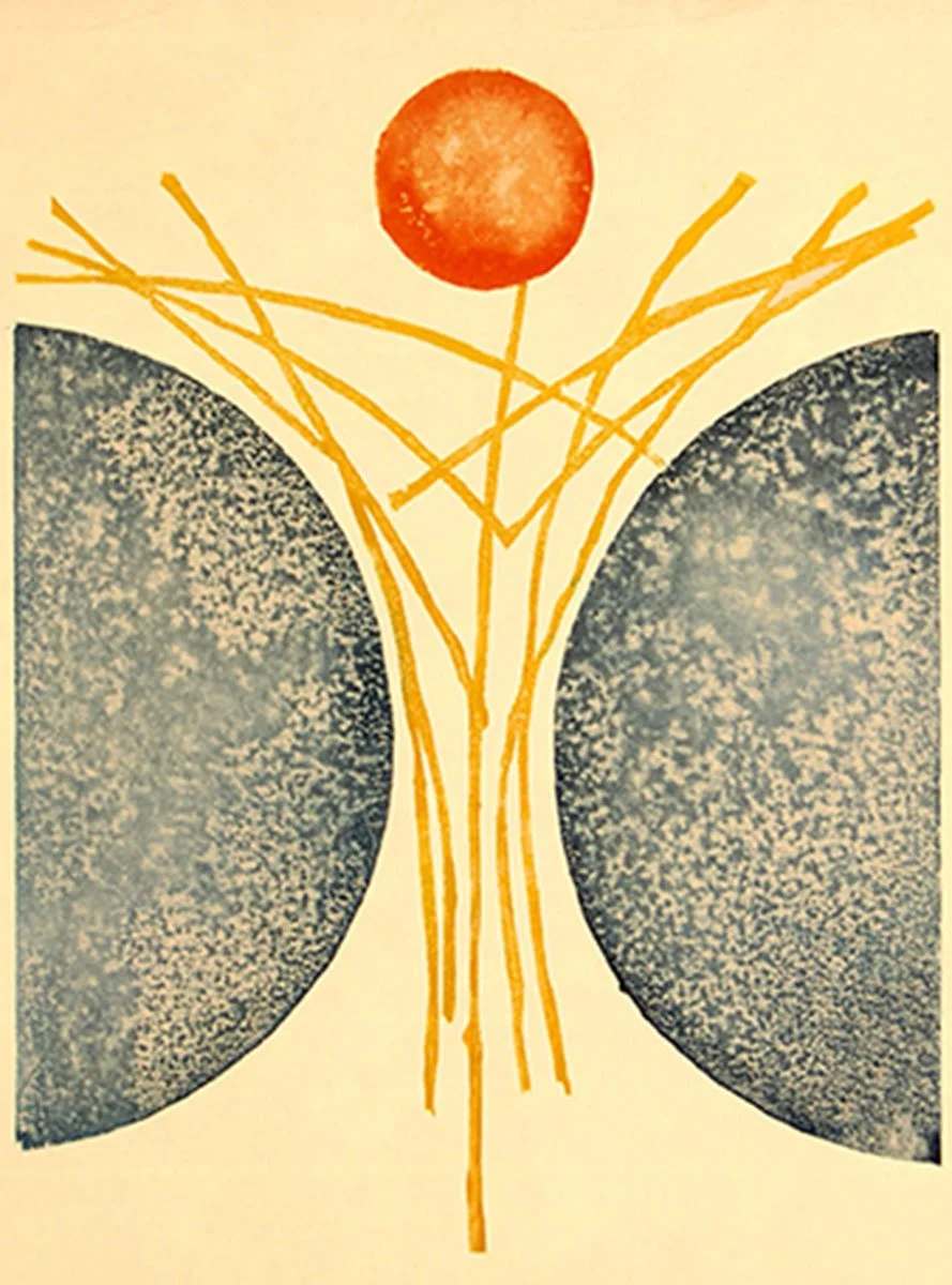 up high spitzack woodblock woodcut mokuhanga print printmaking washi seattle art artist by Charles Spitzack — Japanese woodblock print