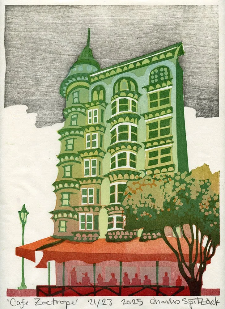 Traditional mokuhanga printmaking technique taught in online art classes