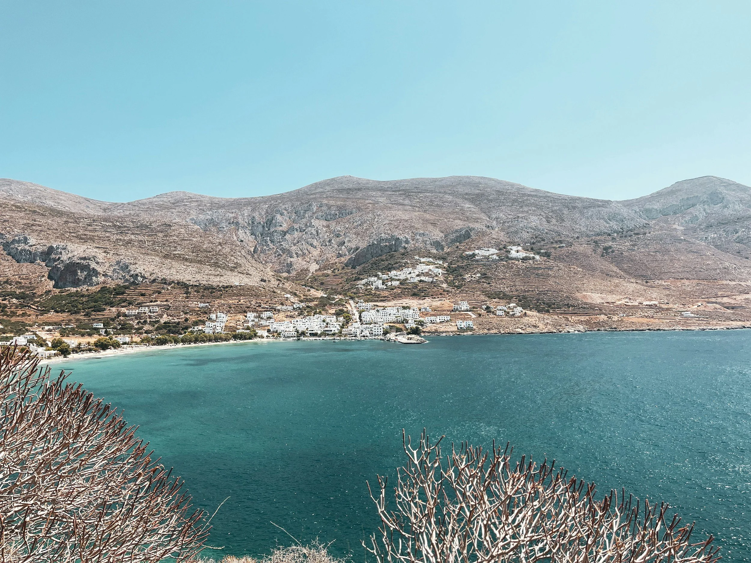 Greece, Amorgos, Villa, View, Ocean