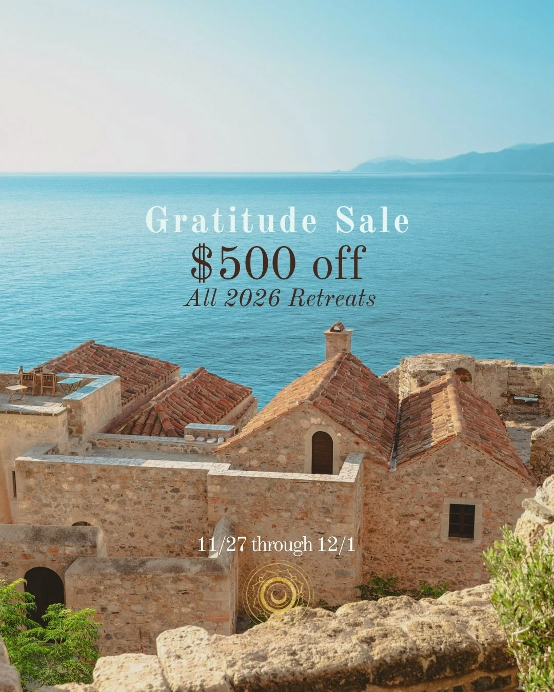Yes this is for real. ✨

It&rsquo;s our way of saying thank you. 

For traveling with us, trusting us, and choosing spaces that nourish your inner world as much as the outer one.

For this long weekend only, we&rsquo;re offering $500 off all 2026 ret