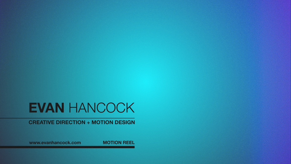 Creative Production — Evan Hancock