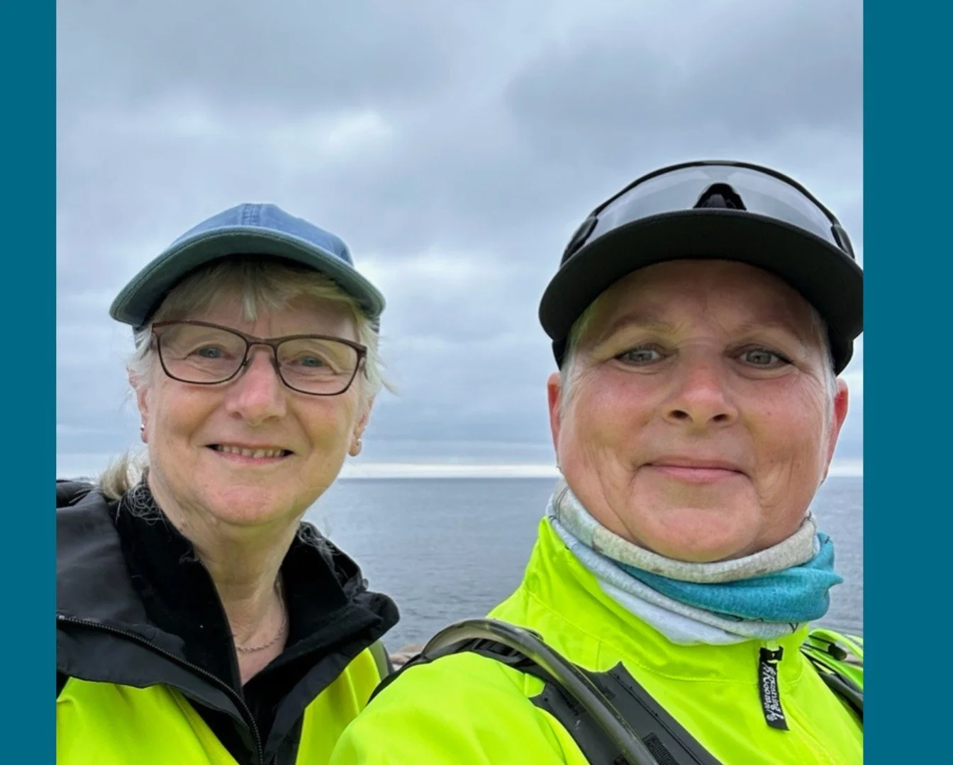 Pauline and Pam walking together