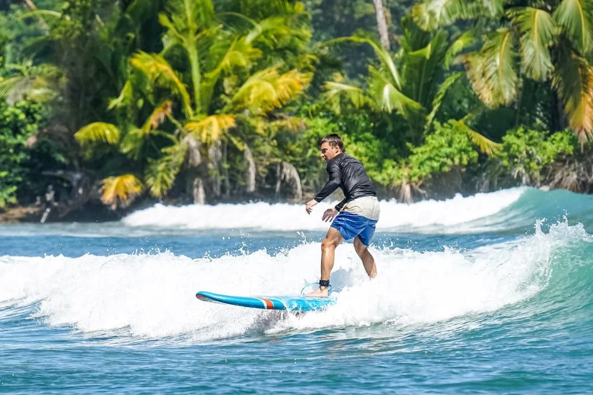 Cool Guy Surfing in Bocas del Toro Panama Surf Camp