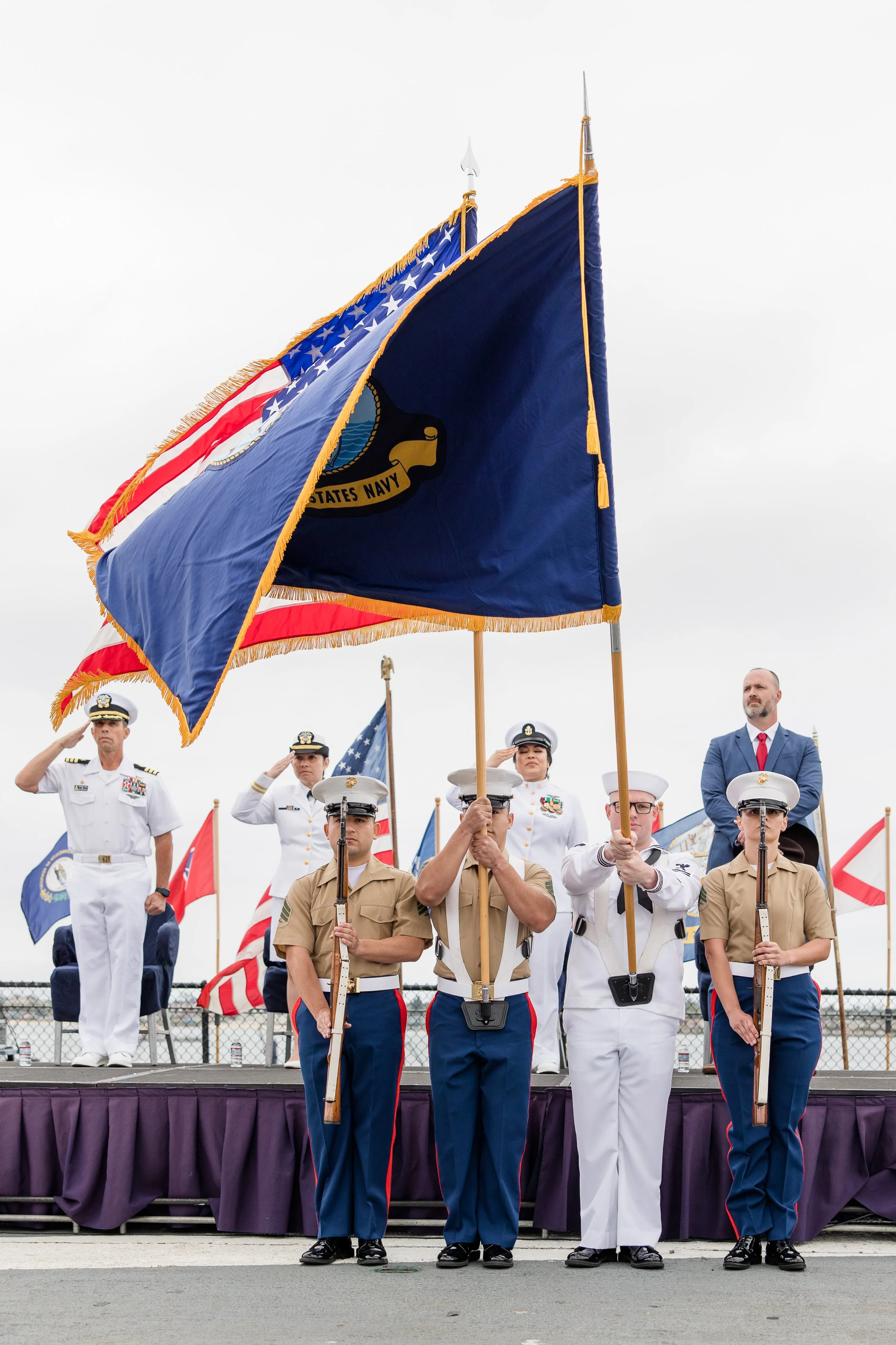 Flag ceremony photography