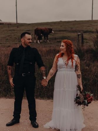 Order 173 Wisp of Lace Boho Wedding Dress