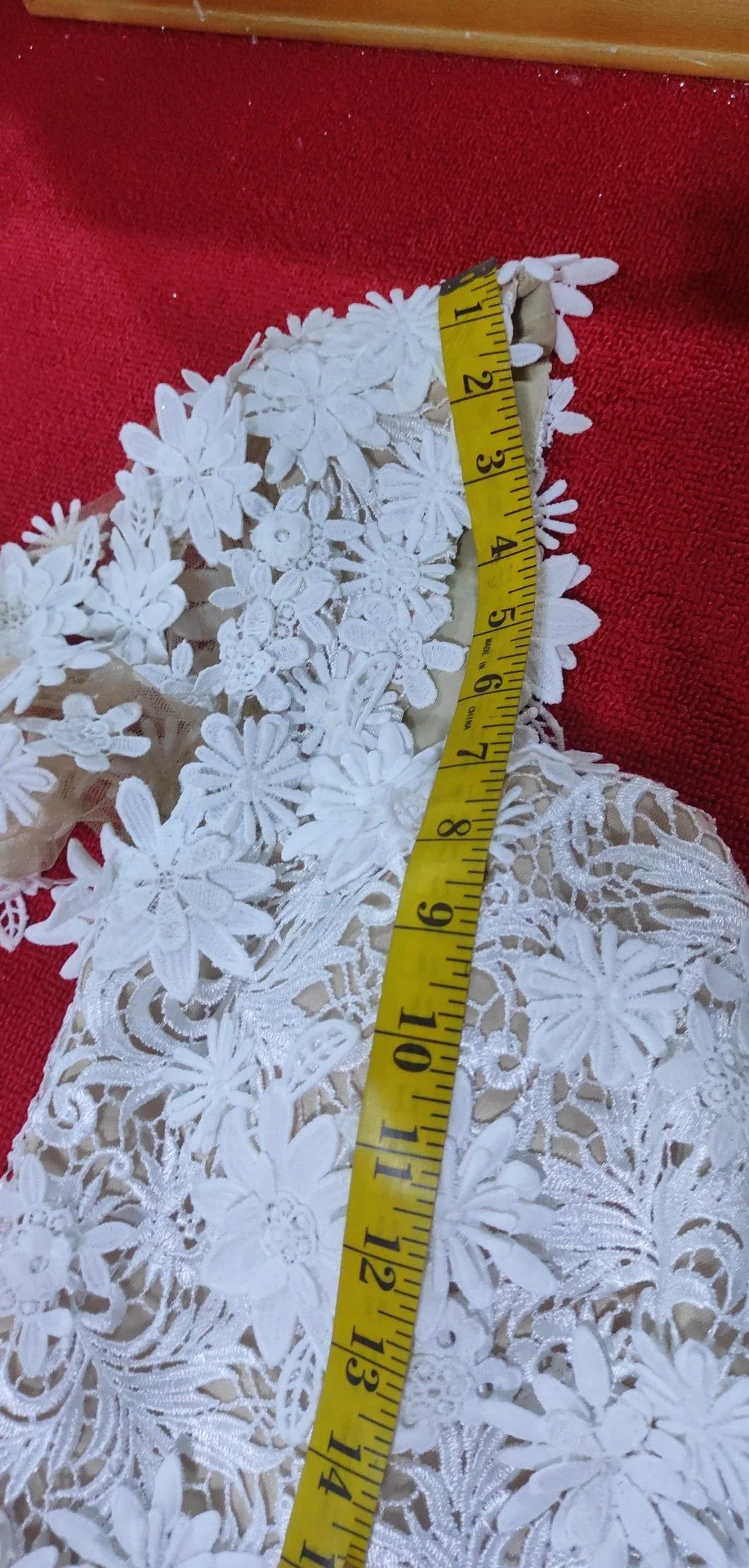 white lace cocktail dress wedding White Lace V Neck A-Line Wedding Dress-Bridelily
