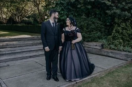 Order 436 Black Tulle Sweetheart Wedding Dress with PocketsThe Silver Fern Wedding Dress
