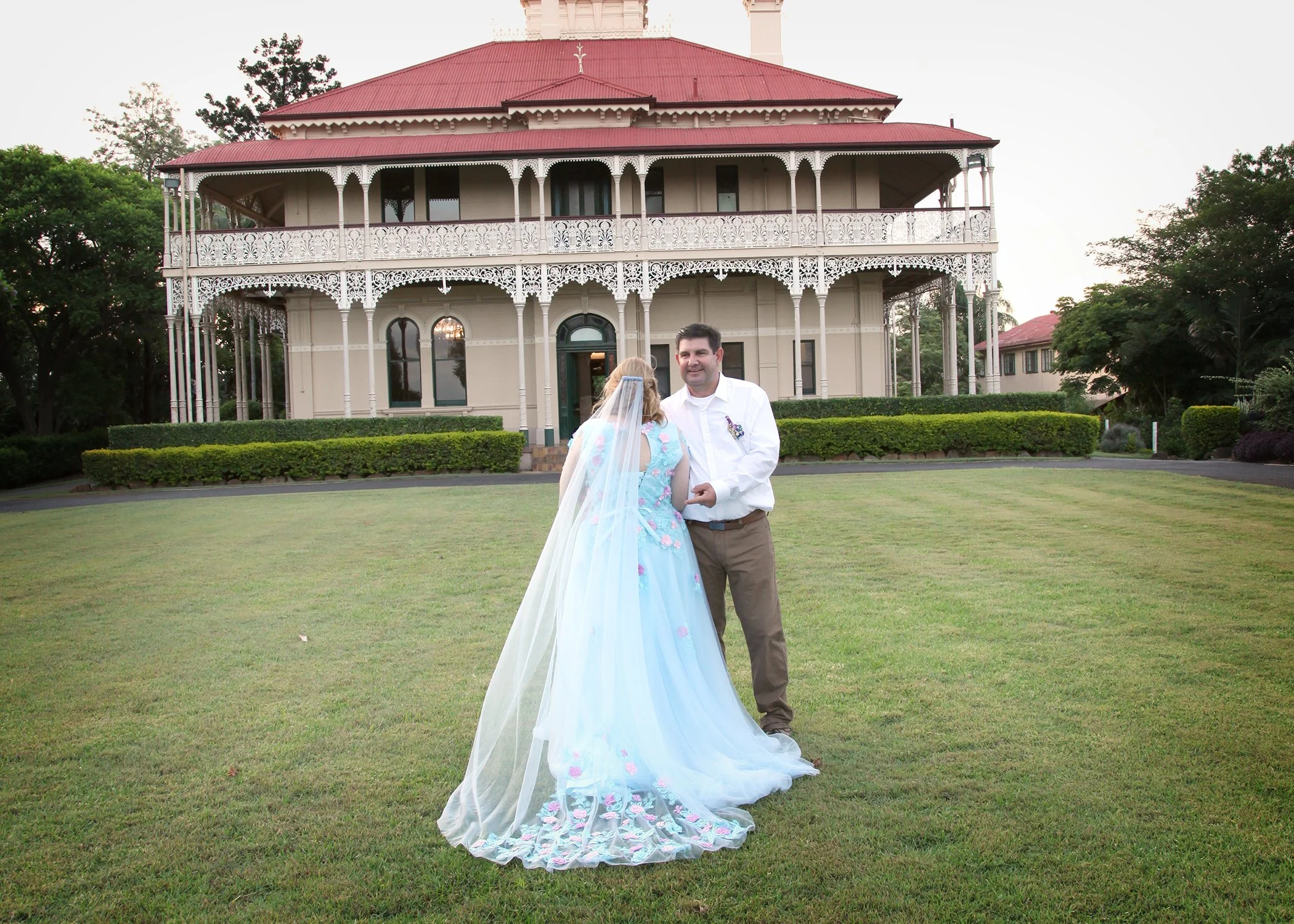 Order 121 Blue Floral Wedding Dress Heavens Garden Dress For Beautiful Bride Briony