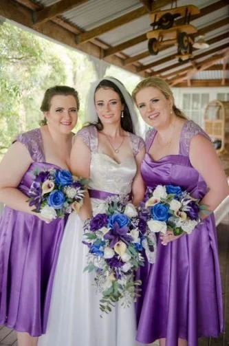 Order 216 &nbsp;Purple and White Wedding Dress