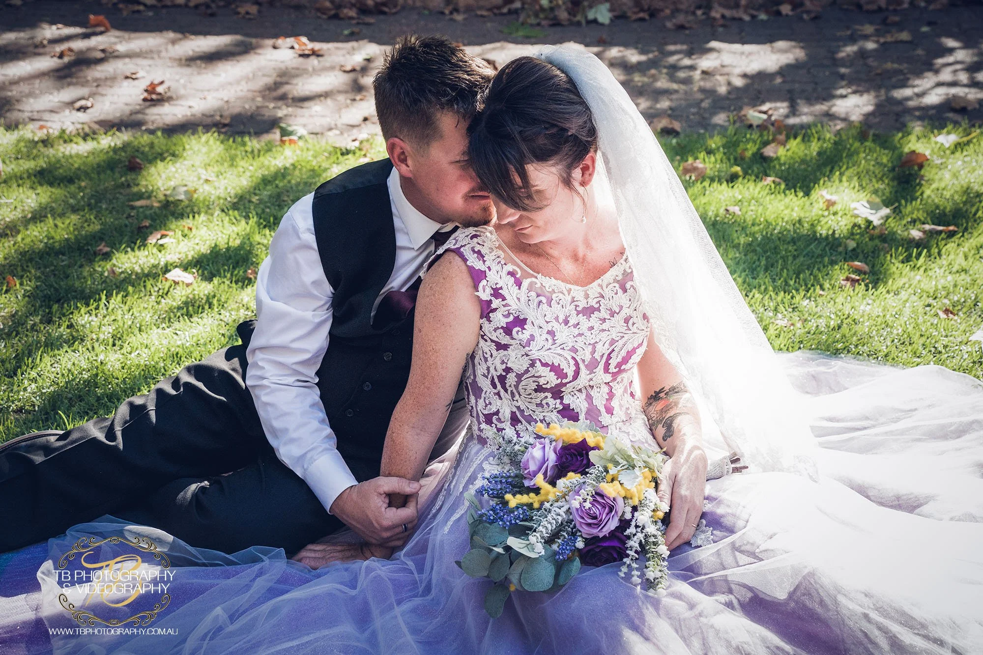 Order 254 Ombre Purple and White Wedding Dress With Shimmer Laces
