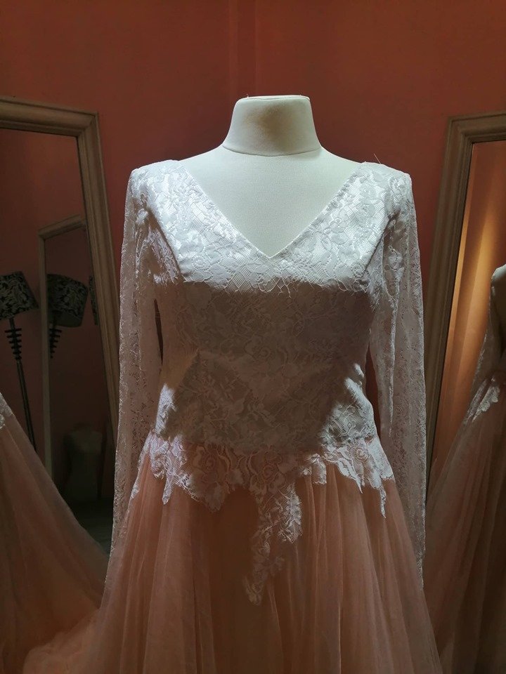 Order 196 Apricot Pink Wedding Dress