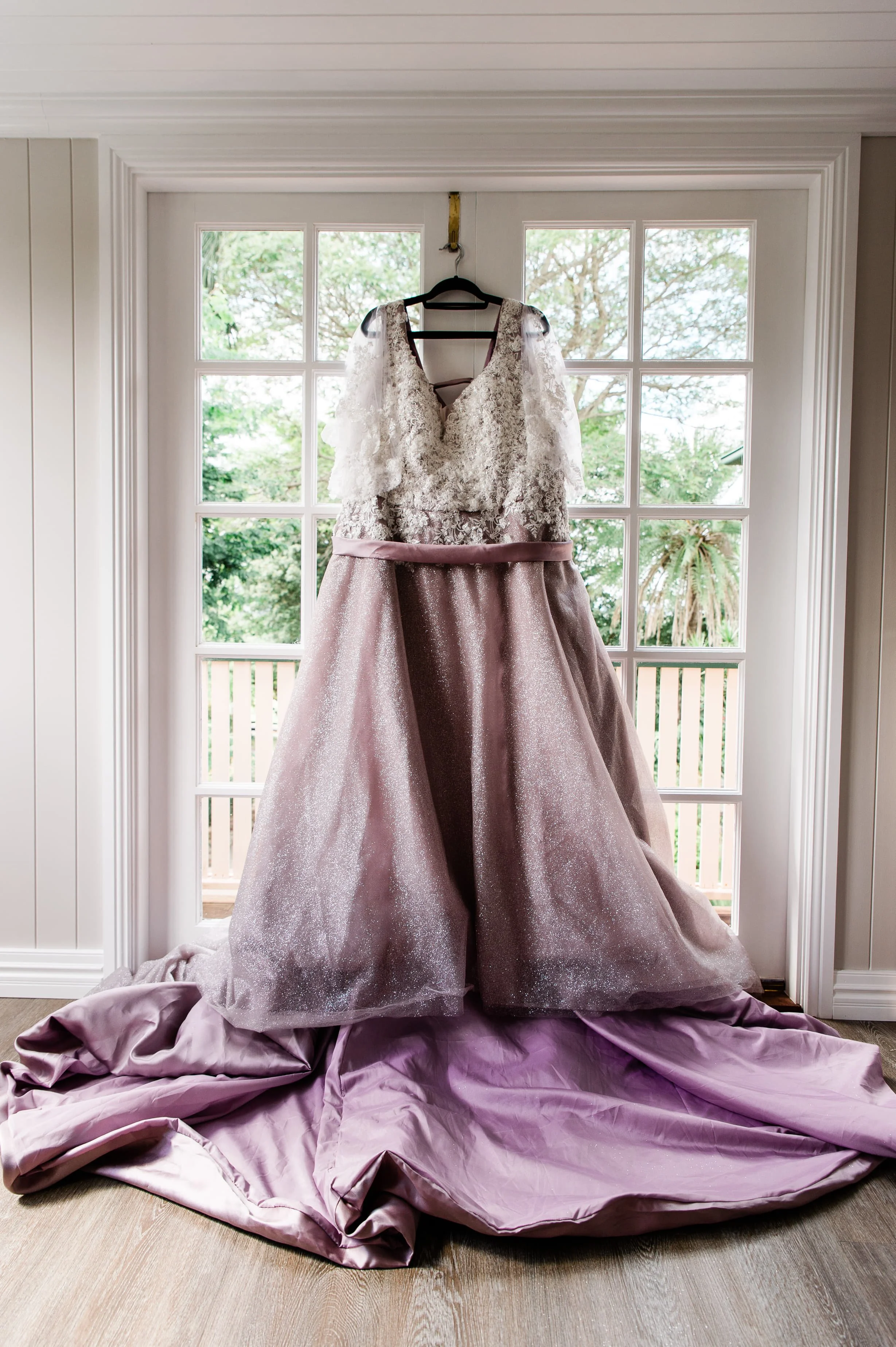 Order 323 Fairytale Silver &amp; White Sparkle Wedding Dress with Pockets and hand Beaded Laces