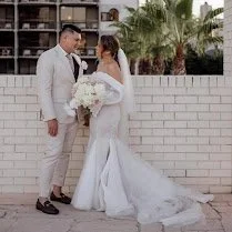 Order 419 Mermaid Tulle Drape Wedding Dress With Removable Sleeves and Matching Veil