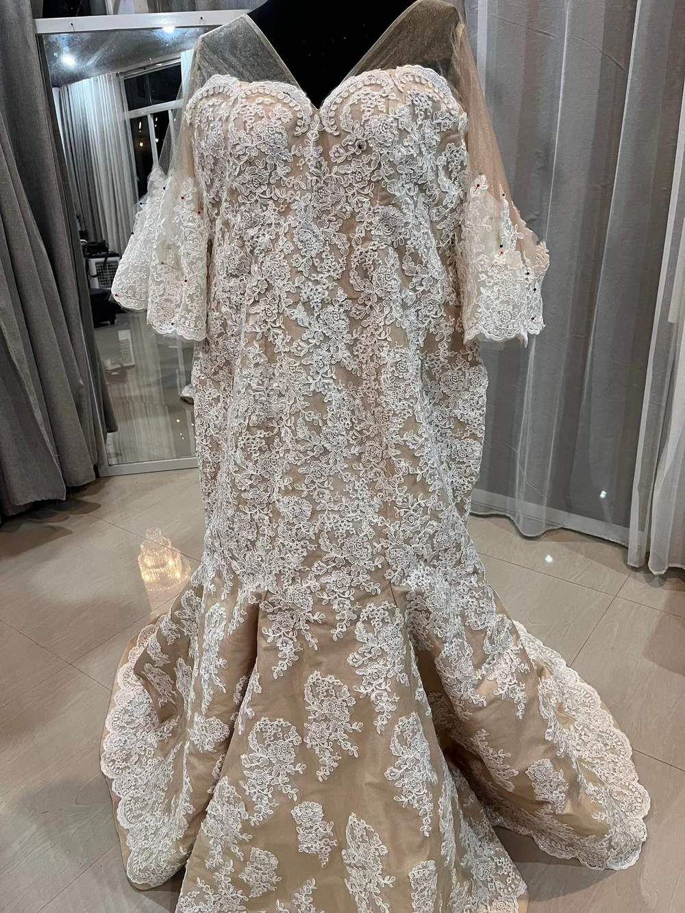 slim fit dress slacks Special Offer! Belle Ivory/Gold Custom Plus Size Gown main image 0