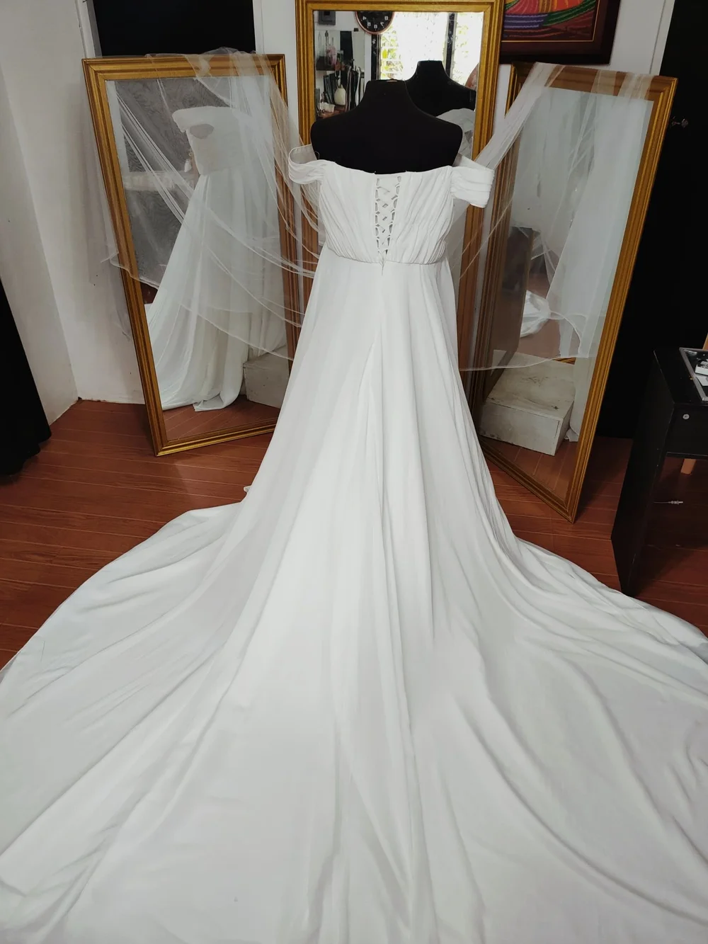 Order 356 Chiffon Maternity Empire Waist Wedding Dress With Leg Split — A  BRIDE TO BE. DARE TO BE DIFFERENT