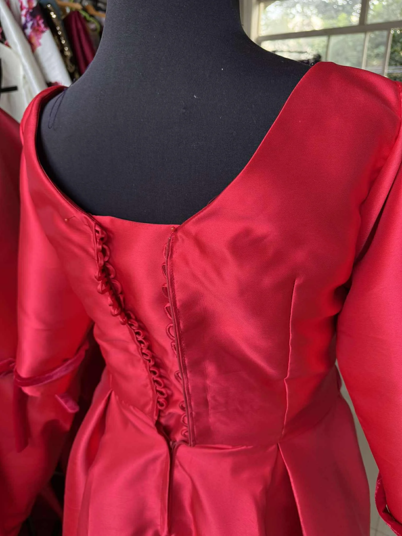 Custom Red Wedding Dress With Removable Skirt (20).jpg