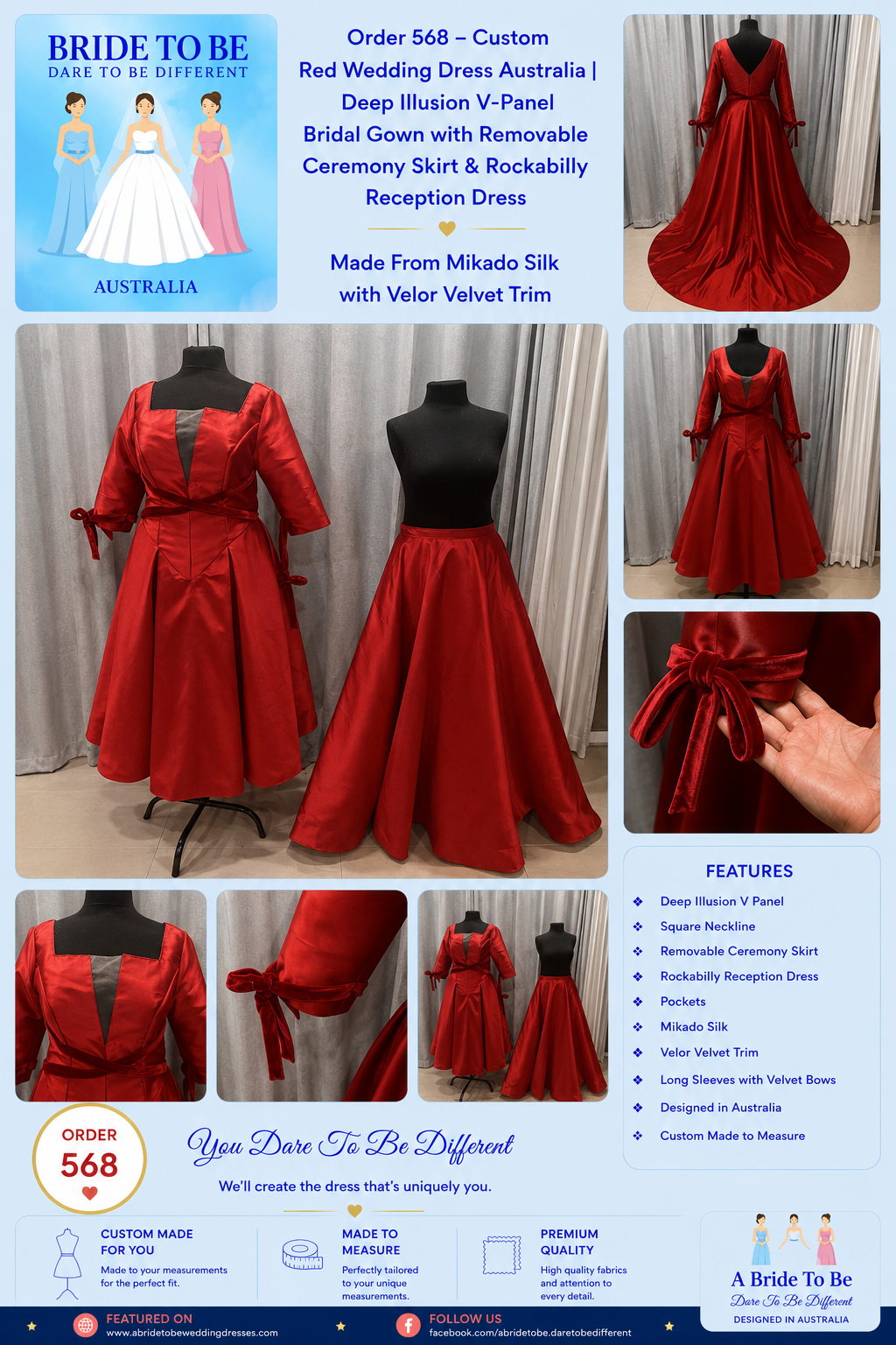 Order 568 Outlander Inspired Wedding Dress With Removable Ceremony Skirt