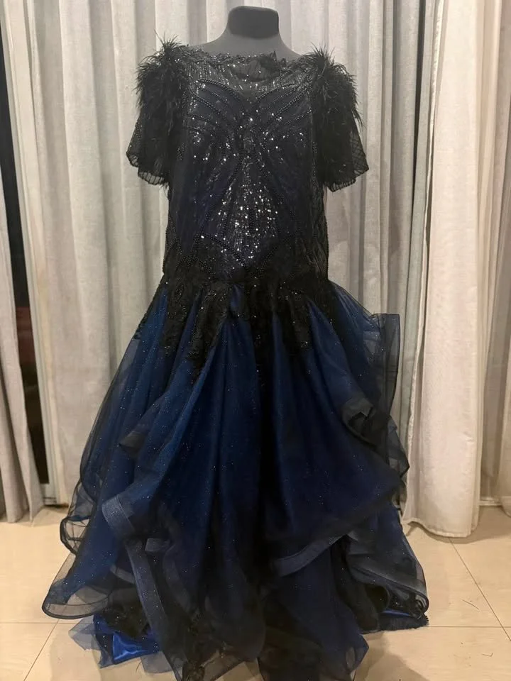 Custom Black & Royal Blue Gothic Wedding Dress Australia (1).jpg