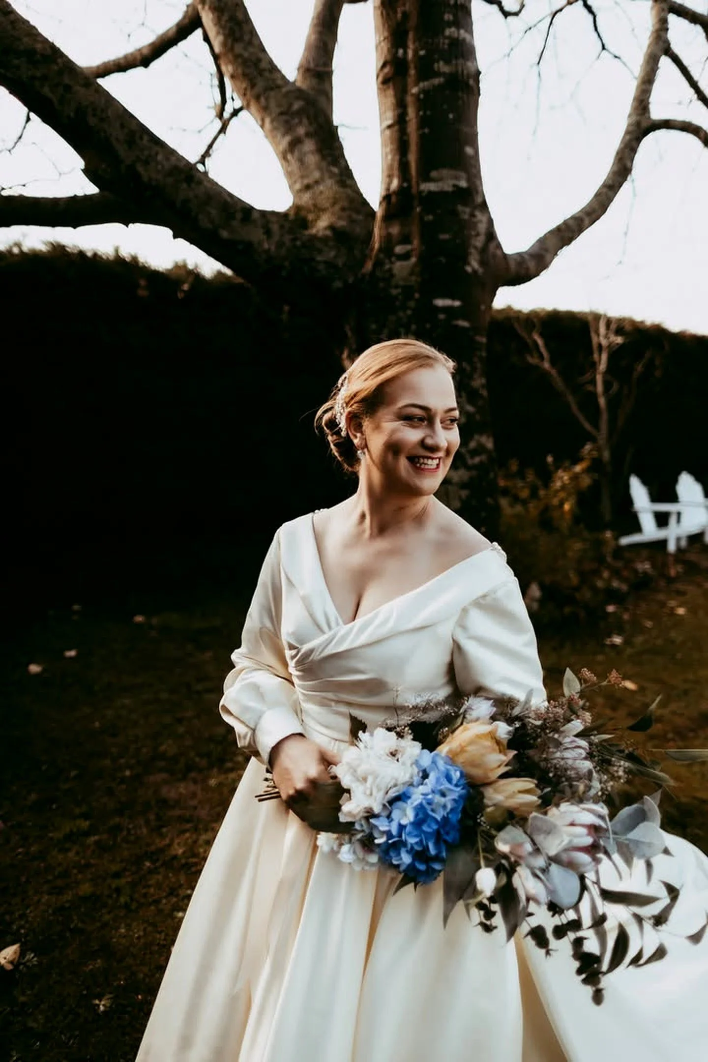 Order 421 – Long Sleeve Cathedral Train Wedding Dress