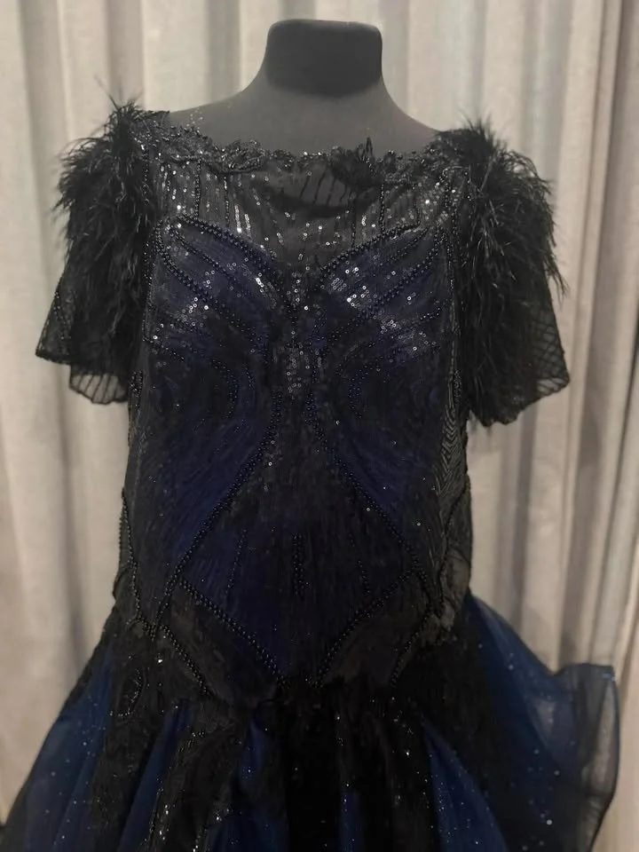 Custom Black & Royal Blue Gothic Wedding Dress Australia (10).jpg