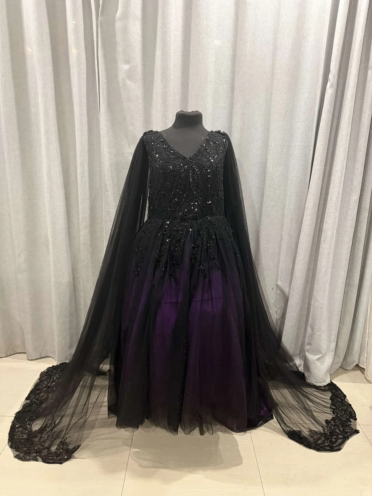 Tie Dye Purple and Black Wedding Dress (17).jpg