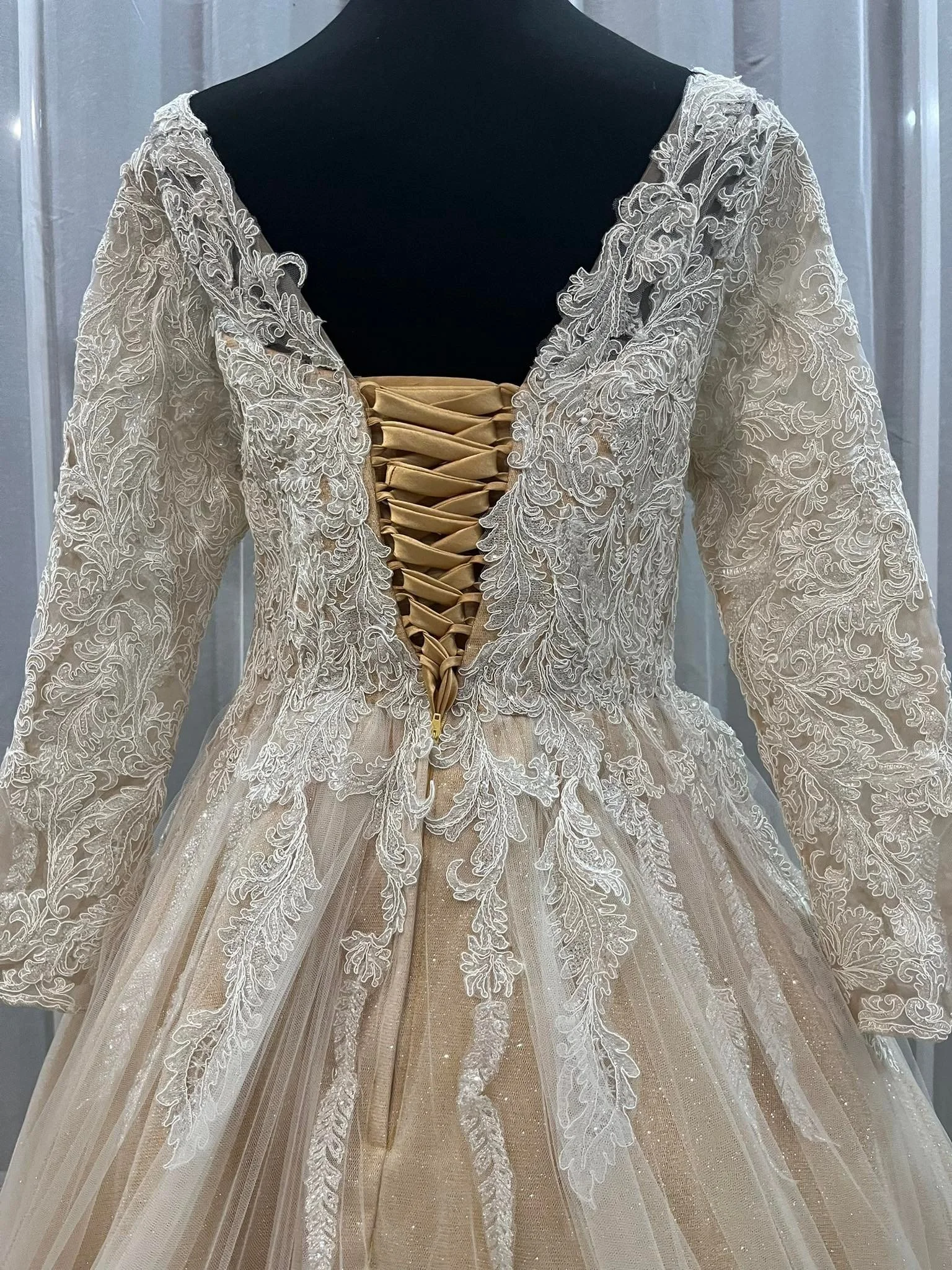 custom-maternity-wedding-dress-australia-gold-lace-ballgown-long-sleeve-cathedral-veil .jpg (1).jpg