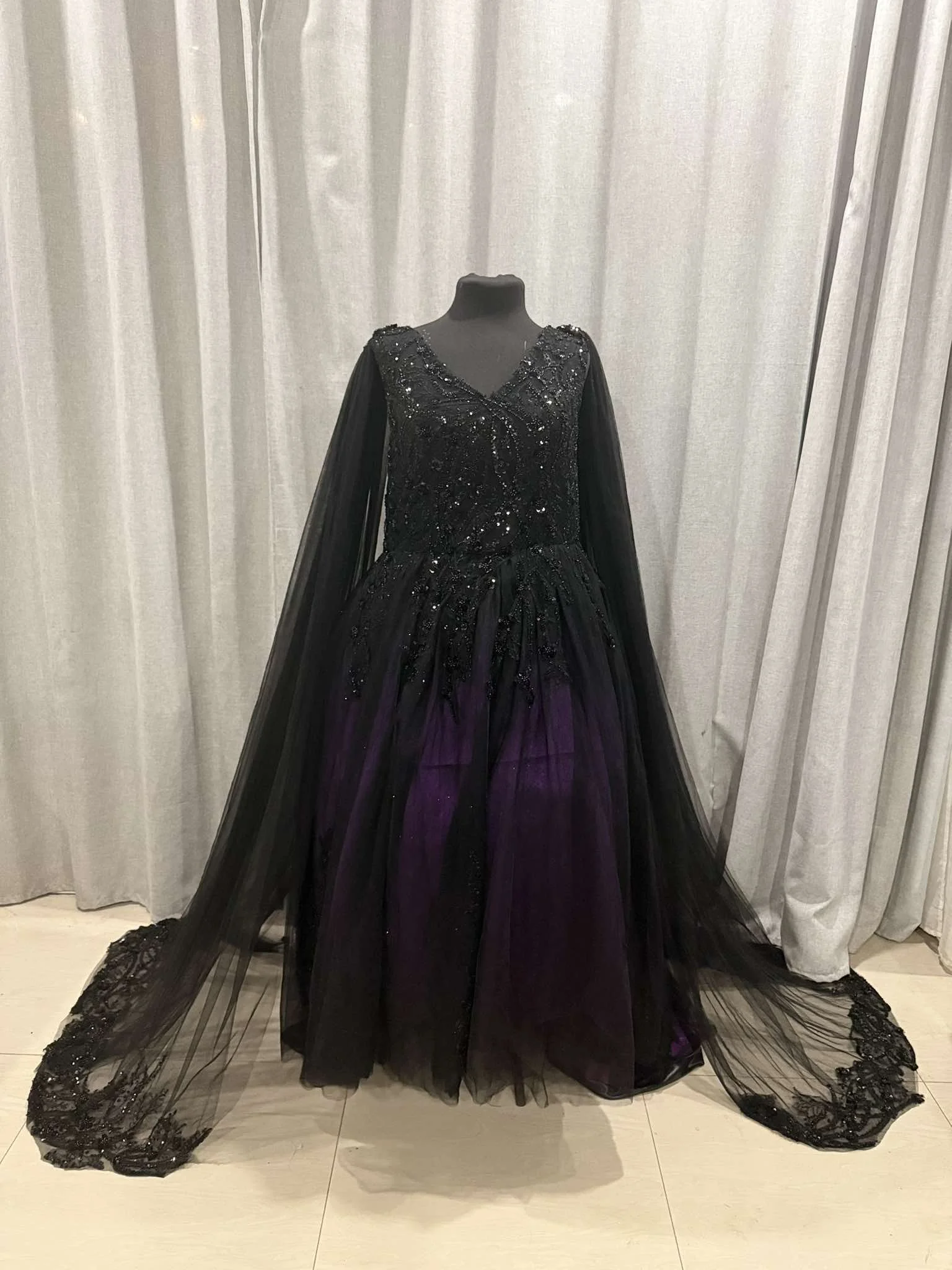 Tie Dye Purple and Black Wedding Dress (11).jpg